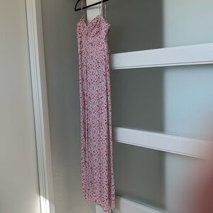 AFRM Pink floral maxi dress
